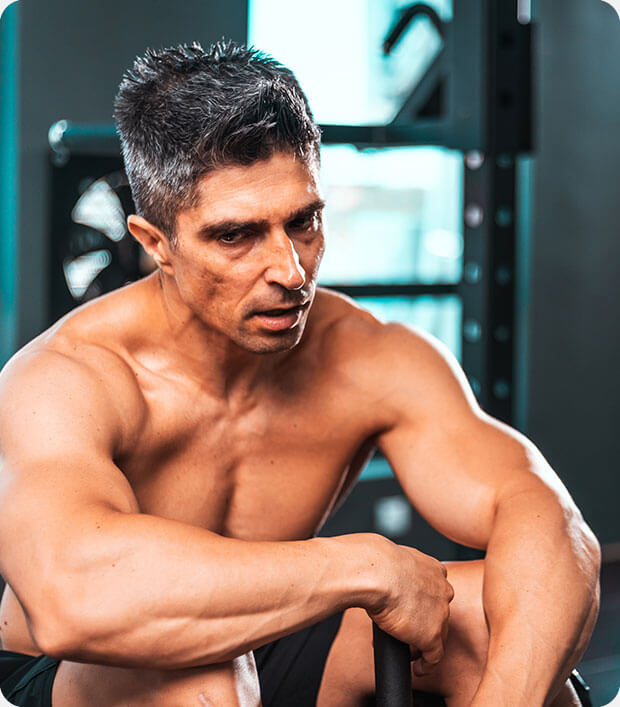 Fit older man affected by lowered testosterone